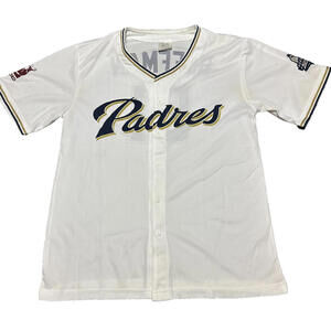 San Diego Padres Men Medium M Trevor Hoffman SGA HOF Baseball Jersey MLB White